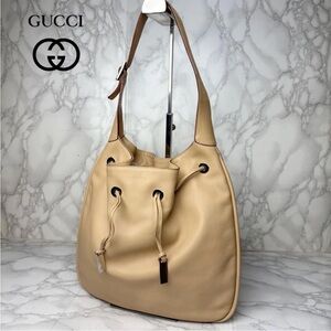 Gucci Beige Leather Shoulder Bag